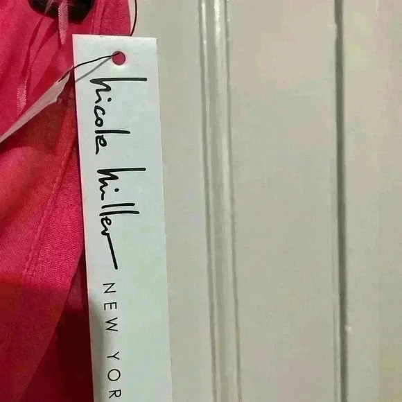 Nicole Miller NY Pink Halter Tie-Back‎ Midi Dress Women's size 2 - Picture 6 of 12